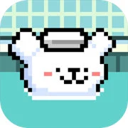 线条小狗动物温泉